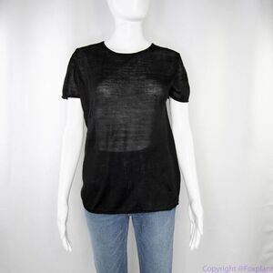 NEW Line &‎ Dot wool blend black short sleeves sweater top, size M.